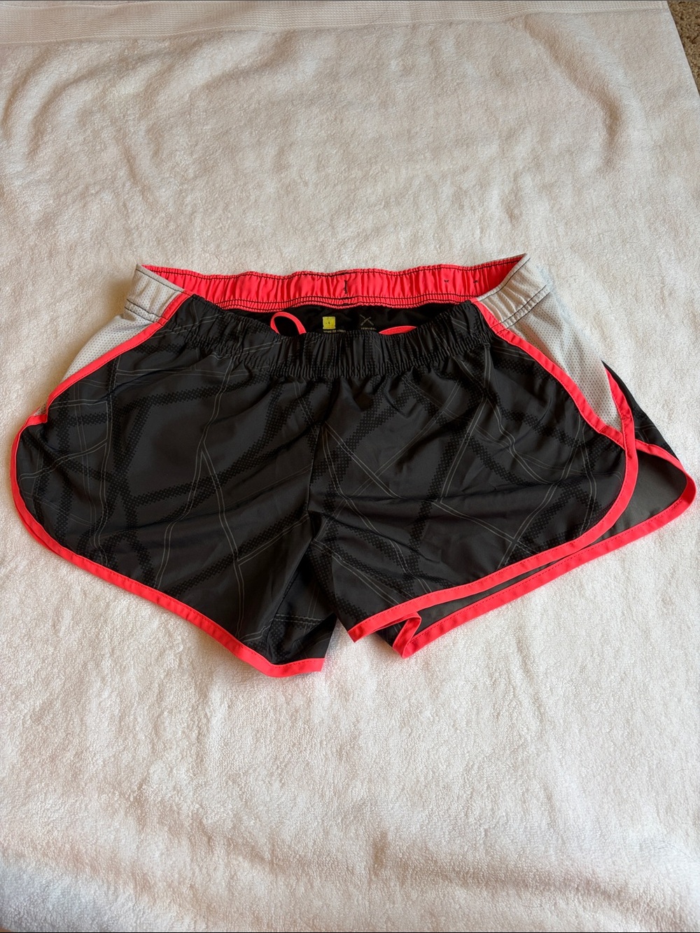 Xersion Black Athletic Shorts with Pink Trim